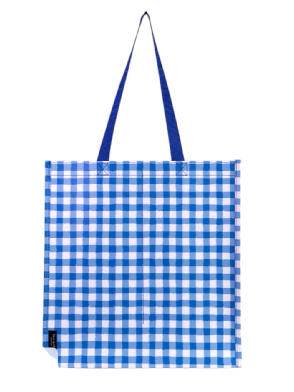 kate spade Blue and White Gingham Grocery Tote